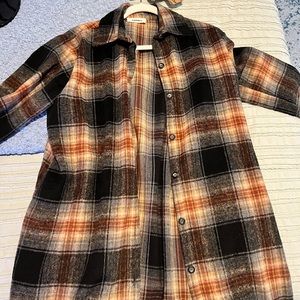 Long flannel in brown